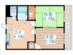 大沢コ－ポの物件間取画像